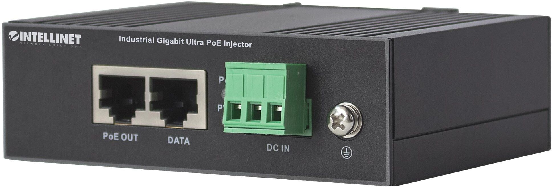 Intellinet Iniettore Industriale per Guida DIN Gigabit Ultra PoE 60W