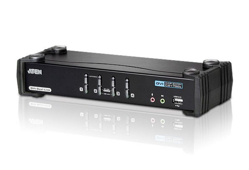 Aten Switch KVMP Dual Link/audio USB DVI a 4 porte CS1784A