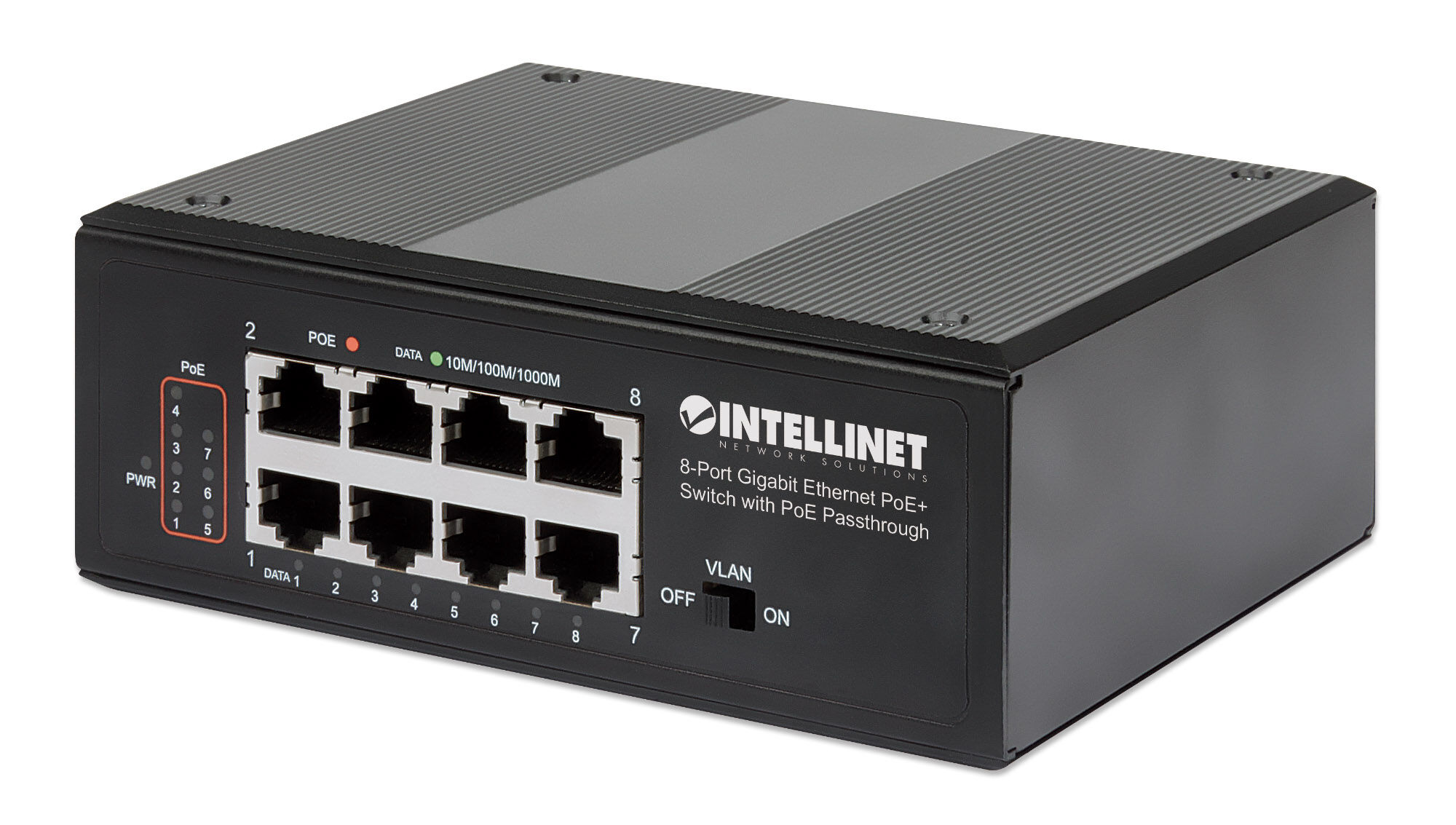 Intellinet Switch Ethernet Gigabit 8 porte PoE+ con PoE Passante