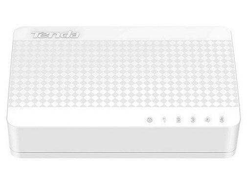 Tenda Switch Ethernet Desktop Compatto 5 Porte 10/100 Mbps Bianco