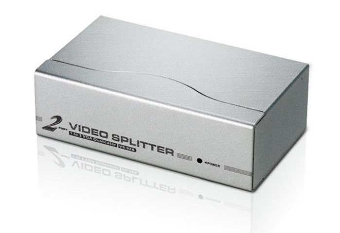 Aten Splitter  Splitter VGA (M) - 2xVGA Femmina Argento