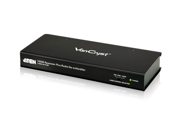 Aten Ripetitore  HDMI Ingresso HDMI - Uscita HDMI + TosLinkmaschio + 3x RCA Femmina Nero