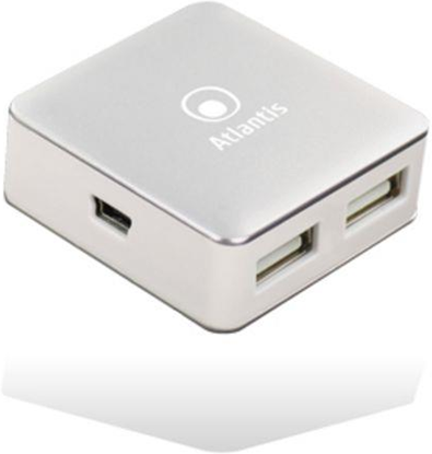 Atlantis Land TravelHub ARGO 480Mbit/s Alluminio, Bianco perno e concentratore