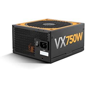 Xtreme NOX Pc-Netzteil 750W URANO VX 750W -NXURVX750BZ- Pc-Netzteil 750W, Zertifikat 80 PLUS Bronze, 140mm Lüfter mit PMW-Steuerung, extra lange Flachkabel, Schwarz