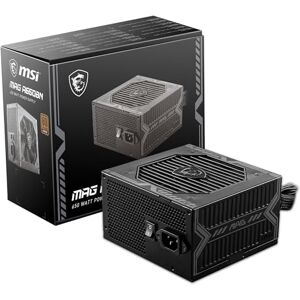 MSI MAG A650BN Netzteil, EU-Stecker 650W, 80 Plus Bronze zertifiziert, ATX-Netzteil, 12V Single-Rail, DC/DC-Spannungswandler-Design, 120mm Lüfter 5 Jahre Garantie