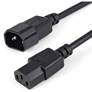 StarTech.com 1 m Stromkabel Verlängerung, C14 auf C13, 10A 125V, 18AWG, Stromkabel Verlängerung für Computer, IEC-320-C14 auf IEC-320-C13 AC Netzteil Stromkabel Verlängerung, UL gelistet (PXT1001M)