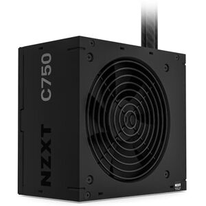 NZXT C750 Bronze PC-Netzteil PA-7B2BB-EU 750 Watt – 80 Plus Bronze Zertifiziert – Nichtmodulares Design – 120 mm-Lüfter mit FDB-Lager – ummantelte Hauptkabel – 3 Jahre Garantie – Schwarz (2023)