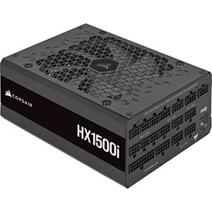 Corsair HX1500i Vollmodulares, Extrem Geräuscharmes ATX-Netzteil ATX 3.0- Und PCIe 5.0-kompatibel iCUE Software-Kompatibel 80 Plus Platinum-Effizienz Schwarz