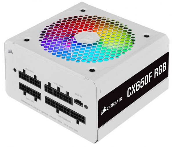 Corsair CX-F RGB Series 80+ Bronze / White - 650 Watt Netzteil