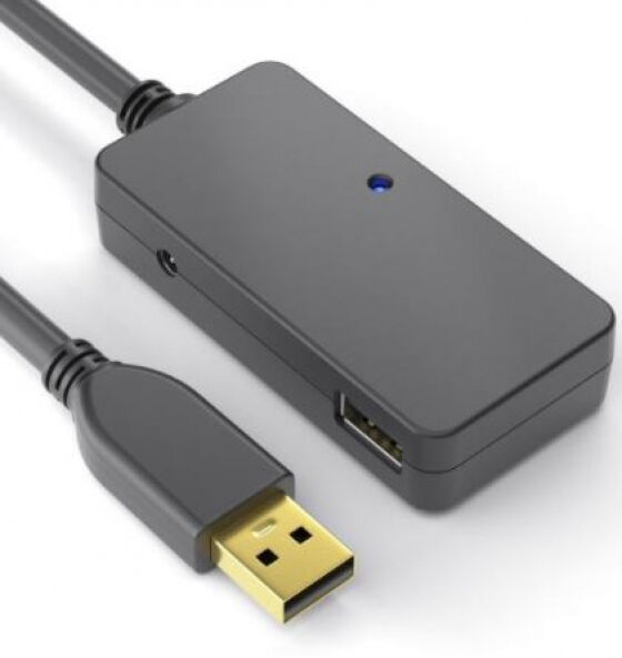 PureLink USB2.0 Verlängerungskabel 6 Meter aktive Verstärkung, inkl. 4 Port Hub