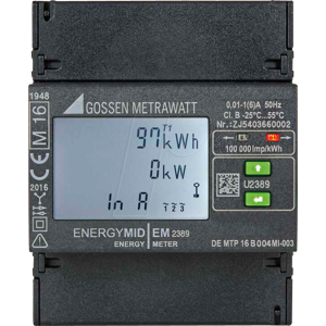 Gossen Metrawatt GMCI U2389-V027 - Energiezähler, MID, kWh, 4-L, 1(6)A, TCP/IP