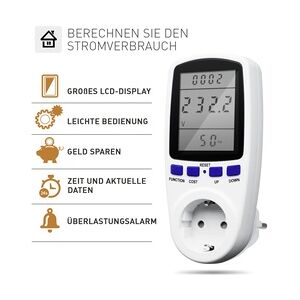 X4-LIFE Energiekosten-Messgerät mit LCD Display Inspector III, weiß