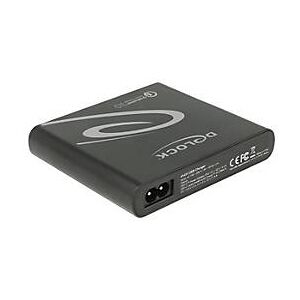 DeLOCK USB Charger - Netzteil - Wechselstrom 100-240 V - 87 Watt - Ausgangsanschlüsse: 4 - Schwarz