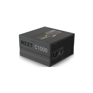 NZXT C-Series C1000 - Strømforsyning (intern) - ATX12V 2.52/ EPS12V 2.92 - 80 PLUS Gold - AC 100-240 V - 1000 Watt - aktiv PFC - Europa - mat sort