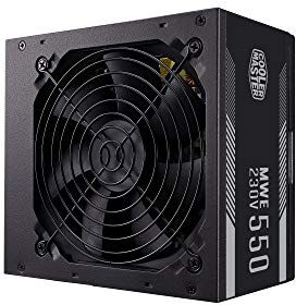 Cooler Master MWE 550 White 230V V2 Fuente de Alimentación, Enchufe UE 80 PLUS 230V Certificado UE, Ventilador Silencioso 120 HDB, Circuito CC a CC + LLC con Raíl Único de +12V 3 Años de Garantía