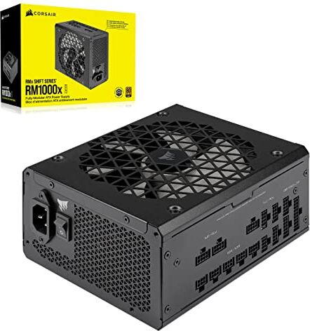 Corsair RM1000x SHIFT Fuente de Alimentación ATX Totalmente Modular Interfaz Lateral Modular Compatible con ATX 3.0 y PCIe 5.0 Modo Ventilador a Cero RPM Negro