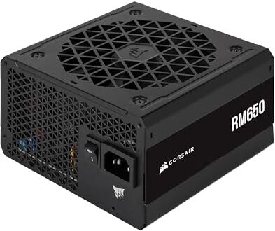 Corsair RM650 ATX 650W Fuente de Alimentación Eficiencia 80 Plus Gold Bajo Ruido Modo Zero RPM Totalmente Modular EU Negro