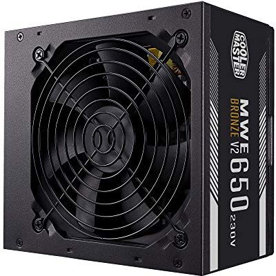 Cooler Master MWE 650 White 230V V2 Fuente de Alimentación, Enchufe UE 80 PLUS 230V Certificado UE, Ventilador Silencioso 120 HDB, Circuito CC a CC + LLC con Raíl Único de +12V 3 Años de Garantía