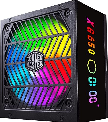 Cooler Master XG 650 Plus Platinum PSU (UE) 80 Plus Platinum (Eficiencia +92%) 650W, Fully Modular, Display Tiempo Real, Condensadores 100% Japoneses, Ventilador FDB ARGB 135mm 10 Años de Garantía