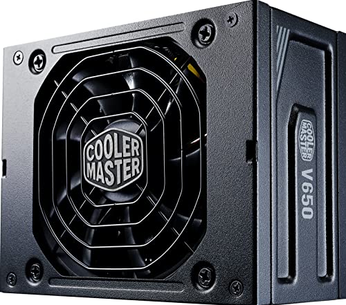 Cooler Master V650 SFX Gold Fuente de Alimentación 650W 80 PLUS Gold Fully Modular, PSU SFF/mini-ITX, Ventilador Silencioso FDB 92mm, Modo Semi-Fanless, Soporte SFX/ATX, Plug UE, 10 Años de Garantía