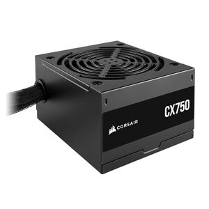 Corsair CX750 80 PLUS Bronze Non Modular Low-Noise ATX 750 Watt Power Supply - UK - Black