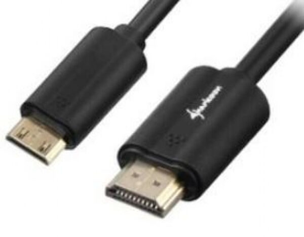 Sharkoon HDMI zu miniHDMI-Kabel v2.0 4K - 1m - Schwarz