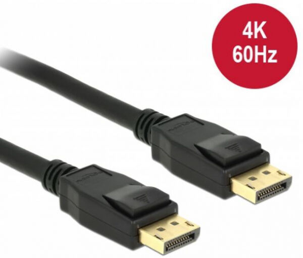 DeLock 83805 - Displayport Kabel DP -> DP St/St 1.00m schwarz 4K