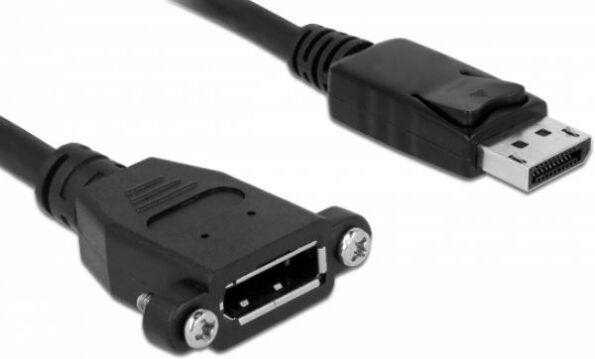 DeLock 85114 - Displayport Kabel DP -> DP St/Bu 1.00m schwarz