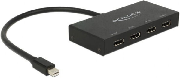 DeLock 87693 - Displayport 1.2 Splitter 1 x mini Displayport in > 4 x Displayport out 4K