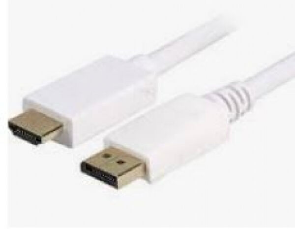 Sharkoon Displayport 1.2 Stecker zu HDMI 4K Stecker Kabel - 1m - Weiss