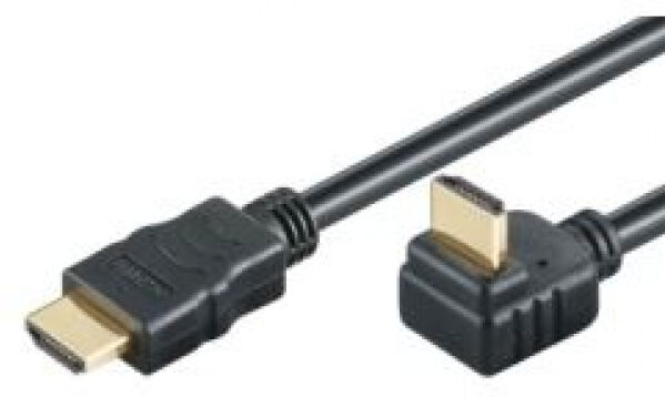 M-Cab Mcab 7200224 - HDMI Hi-Speed Kabel mit Ethernet - 270 gewinkelt - 4K/60Hz - 1.0m - schwarz