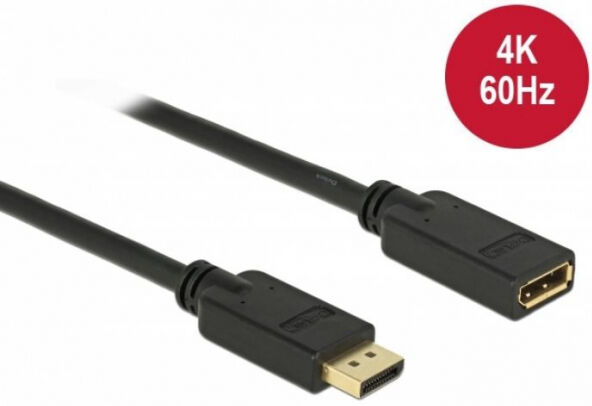 DeLock 83809 - DisplayPort 1.2 Verlängerungskabel 4K 60 Hz - 1 m