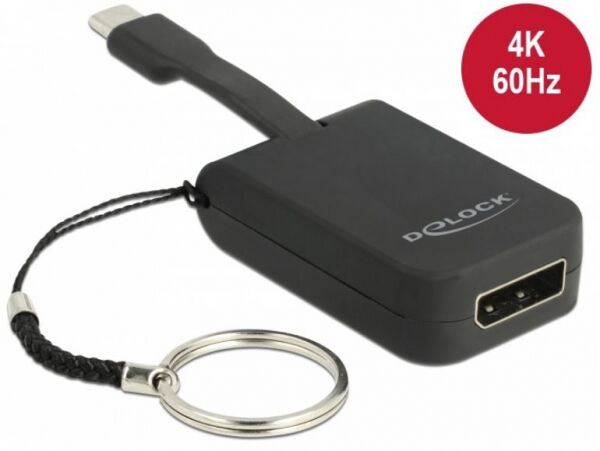 DeLock 63940 - USB Type-C Adapter zu DisplayPort (DP Alt Mode) 4K 60 Hz - Schlüsselanhänger