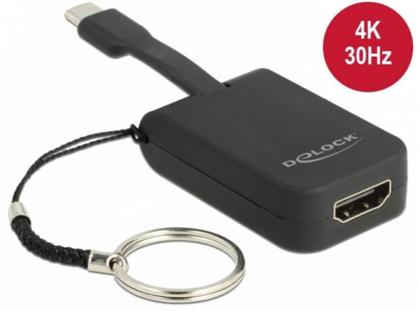 DeLock 63942 - USB Type-C Adapter zu HDMI (DP Alt Mode) 4K 30 Hz - Schlüsselanhänger