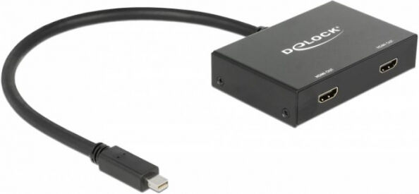 DeLock 87696 - Mini DisplayPort 1.2 Splitter 1 x mini DisplayPort in > 2 x HDMI out 4K