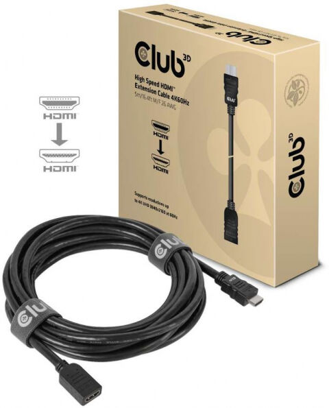 Club 3D CAC-1325 - High Speed HDMI Verlängerungskabel 4K60Hz St /B 26AWG - 5m