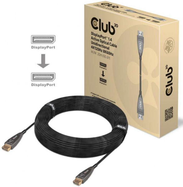 Club 3D CAC-1079 - DisplayPort-Kabel 1.4 aktiv optisch 4K120Hz - 20m