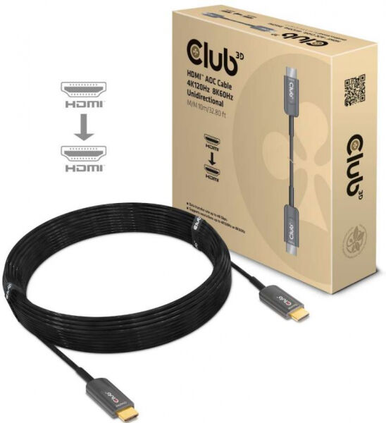 Club 3D CAC-1376 - HDMI-Kabel A -> A 2.1 aktiv opt. 8K60Hz - 10m