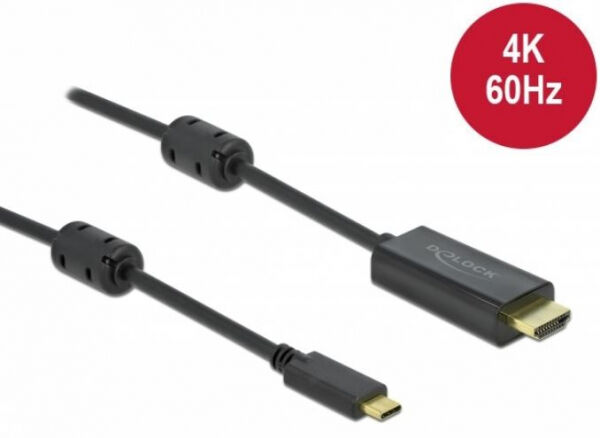 DeLock 85972 - Aktives USB Type-C zu HDMI Kabel (DP Alt Mode) 4K 60 Hz - 5m