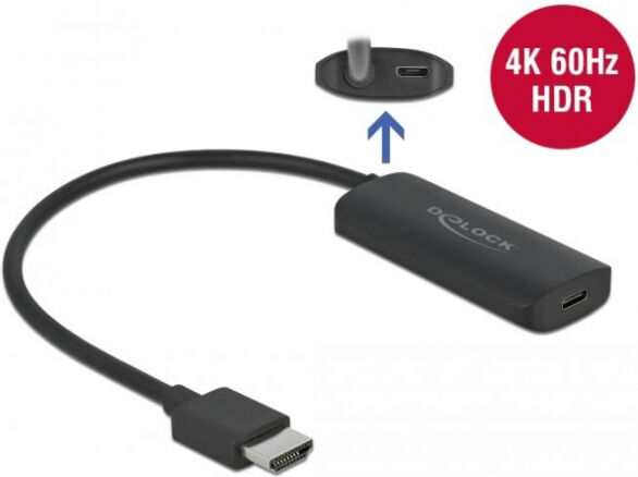 DeLock 63251 - Adapter HDMI-A Stecker zu USB Type-C Buchse (DP Alt Mode) 4K 60 Hz