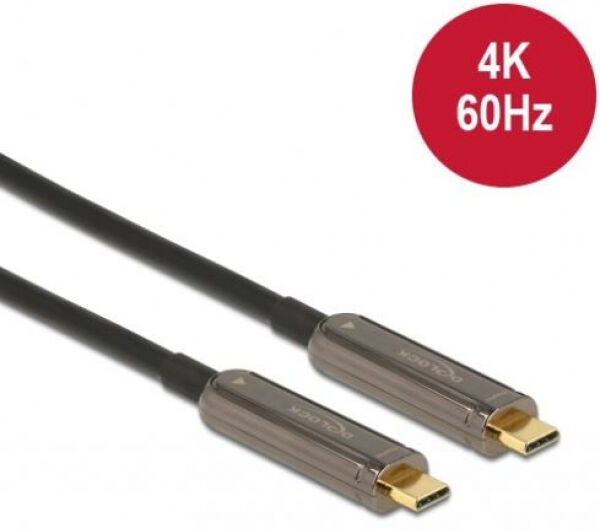 DeLock 84103 - Aktives Optisches USB-C Video Kabel 4K 60 Hz - 10m