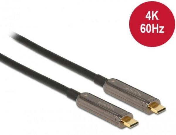 DeLock 84132 - Aktives Optisches USB-C Video Kabel 4K 60 Hz - 30m