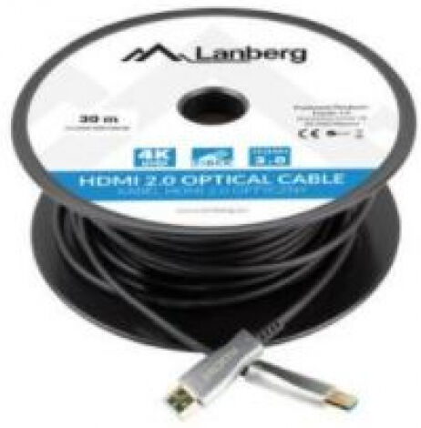 Lanberg CA-HDMI-20FB-0300-BK - Optisches HDMI 2.0 Kabel / 4K - 30m