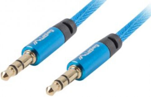 Lanberg CA-MJMJ-10CU-0010-BL - 3.5mm Audiokabel Premium - 1m