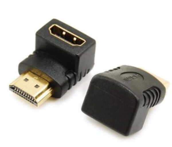 Savio CLS-19 - HDMI 1.4 Female auf HDMI 1.4 Male Adapter / 90 Grad gewinkelt