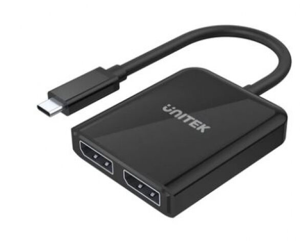 UNITEK V1407A - USB-C to Dual DisplayPort 1.4 Adapter with MST Dual Monitor