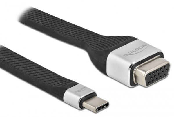 DeLock 86935 - FPC Flachbandkabel USB Type-C zu VGA (DP Alt Mode) - 13 cm
