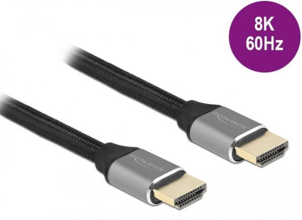 DeLock 83997 - Ultra High Speed HDMI Kabel 48 Gbps 8K 60 Hz grau 3 m zertifiziert