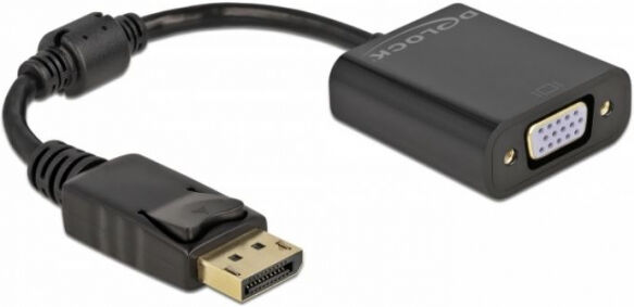 DeLock 61006 - Adapter DisplayPort 1.2 Stecker zu VGA Buchse Passiv - Schwarz