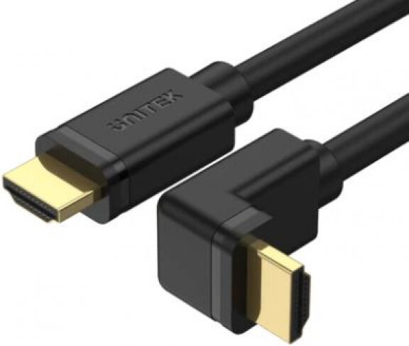 Unitek Y-C1001 - 4K 60Hz High Speed HDMI Right Angle 90 Grad Cable - 2m